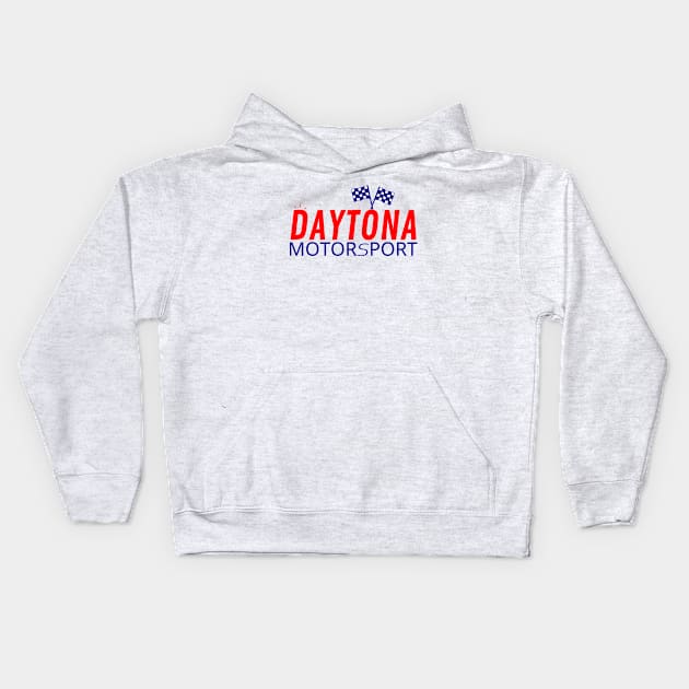 Daytona motorsport simple Kids Hoodie by GearGlide Outfitters